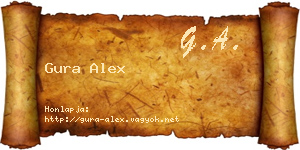 Gura Alex névjegykártya